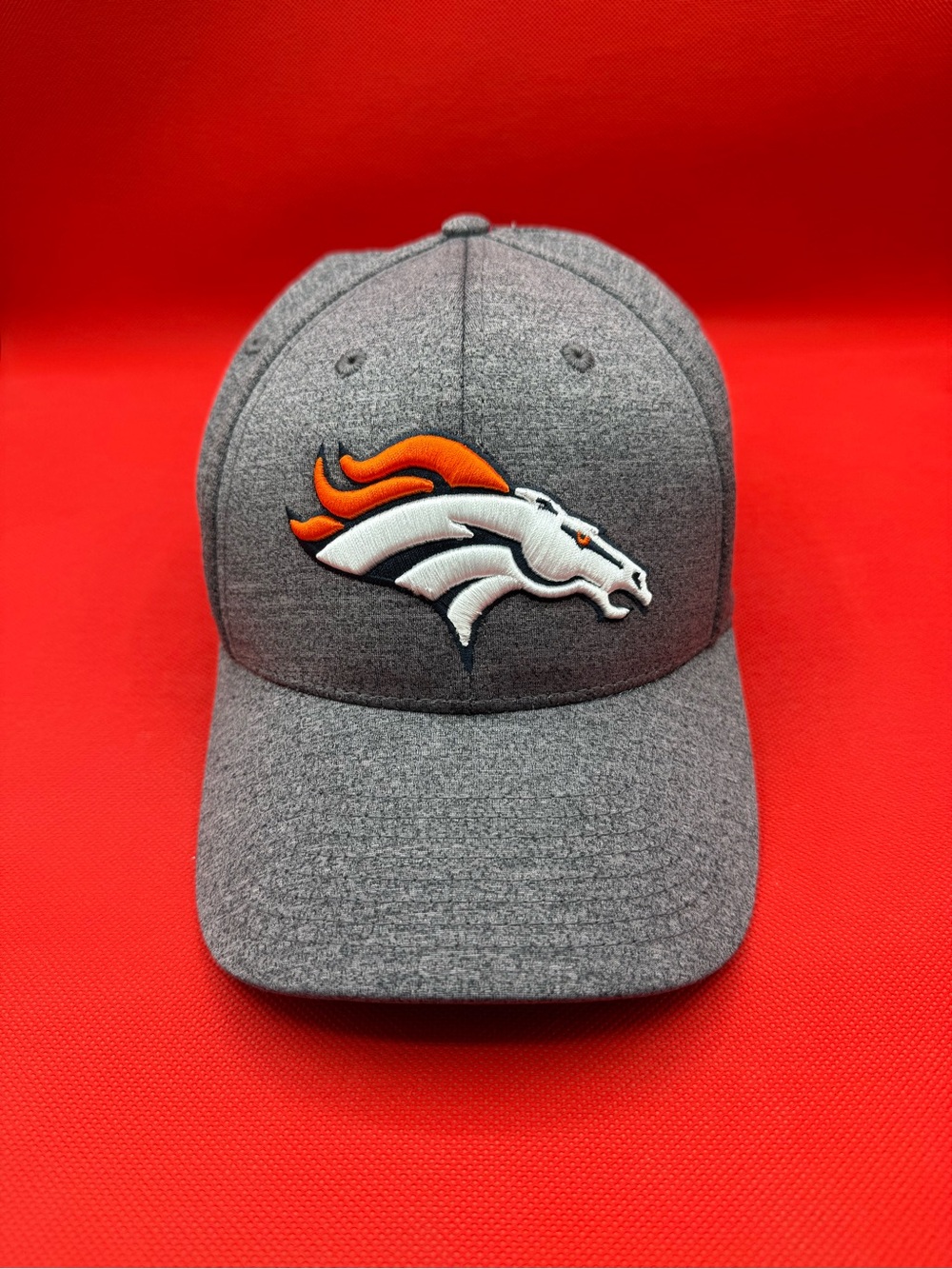 NFL Gray Heather Denver Broncos Logo Cap with Orange Accent